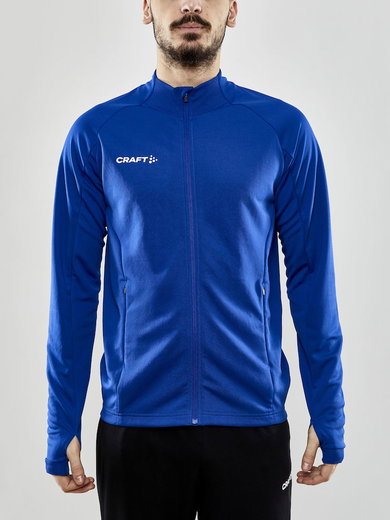 Craft Trainingsjacke Evolve Full Zip - strapazierfähige Mid-Layer-Jacke aus Stretchmaterial - kobaltblau Herren